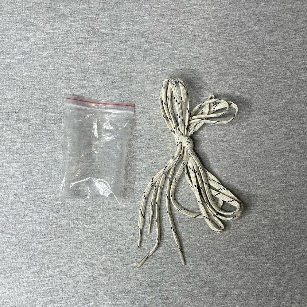 1 Pair Replacement White with Black Stripe Shoe Laces